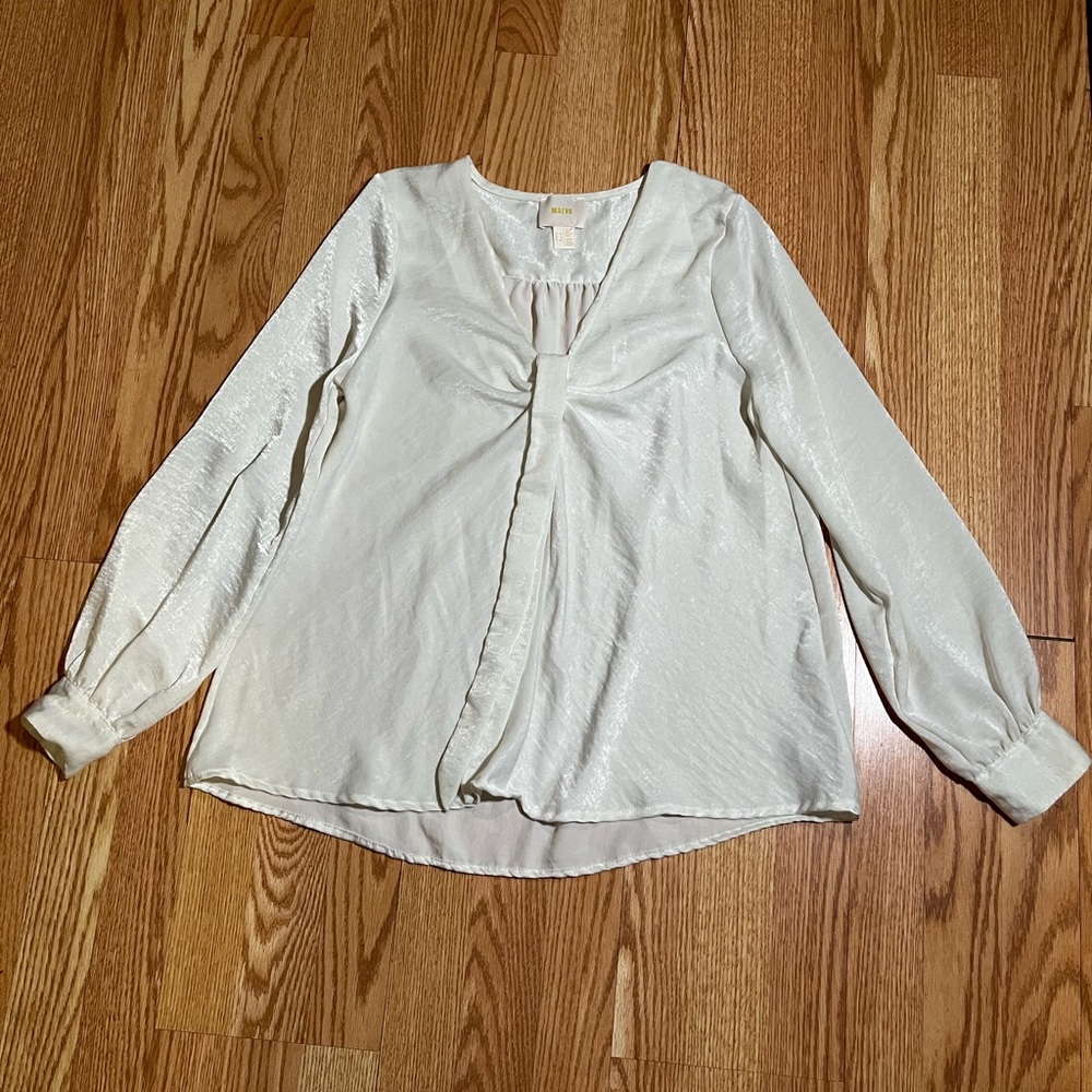 Maeve shiny white blouse